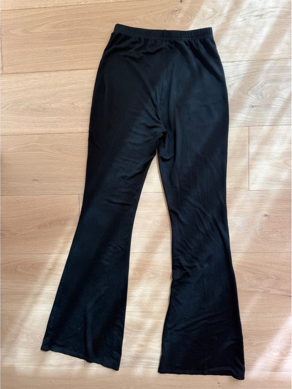 Reformation Black Tencel Stretch Flare Pants XS Pull On High Rise - Picture 2 of 5